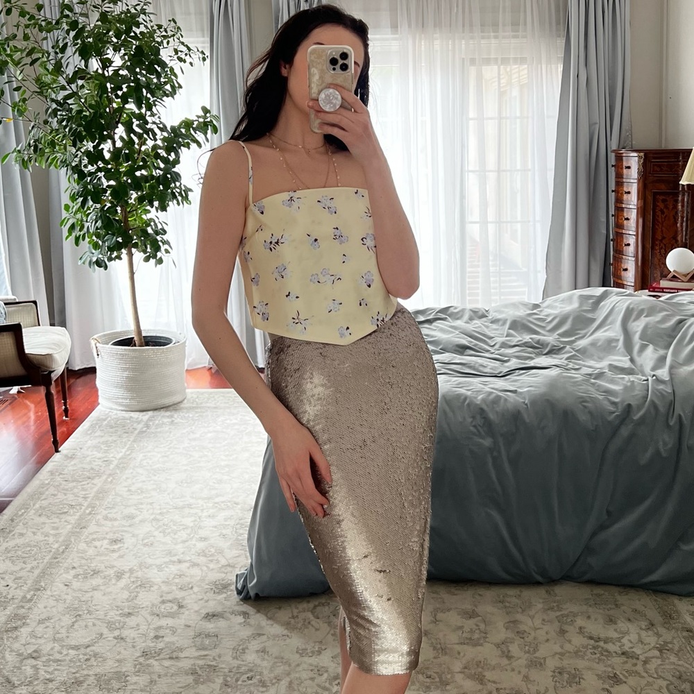 NWOT Banana Republic Sequin Pencil Skirt